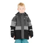 Zigzag Winter-Skijacke Taylora W-PRO 15.000 (4-Wege-Stretch, wasserdicht, winddicht) grau/schwarz Kinder